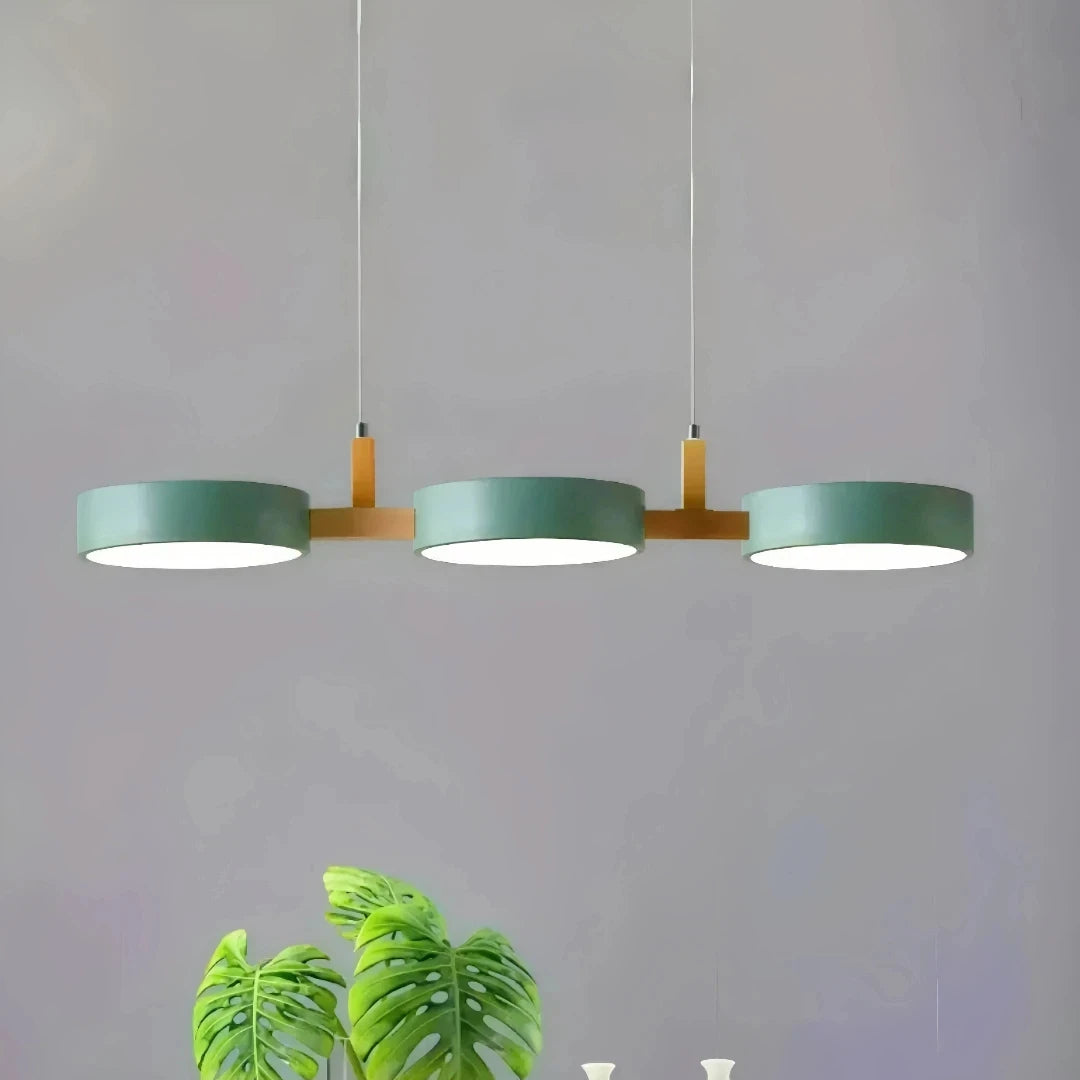 Scandinavian Pendant Light Dimmable for Dining Room, 3-Light Round Design