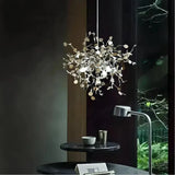Modern Sputnik Pendant Light Metal for Dining Room, Height Adjustable