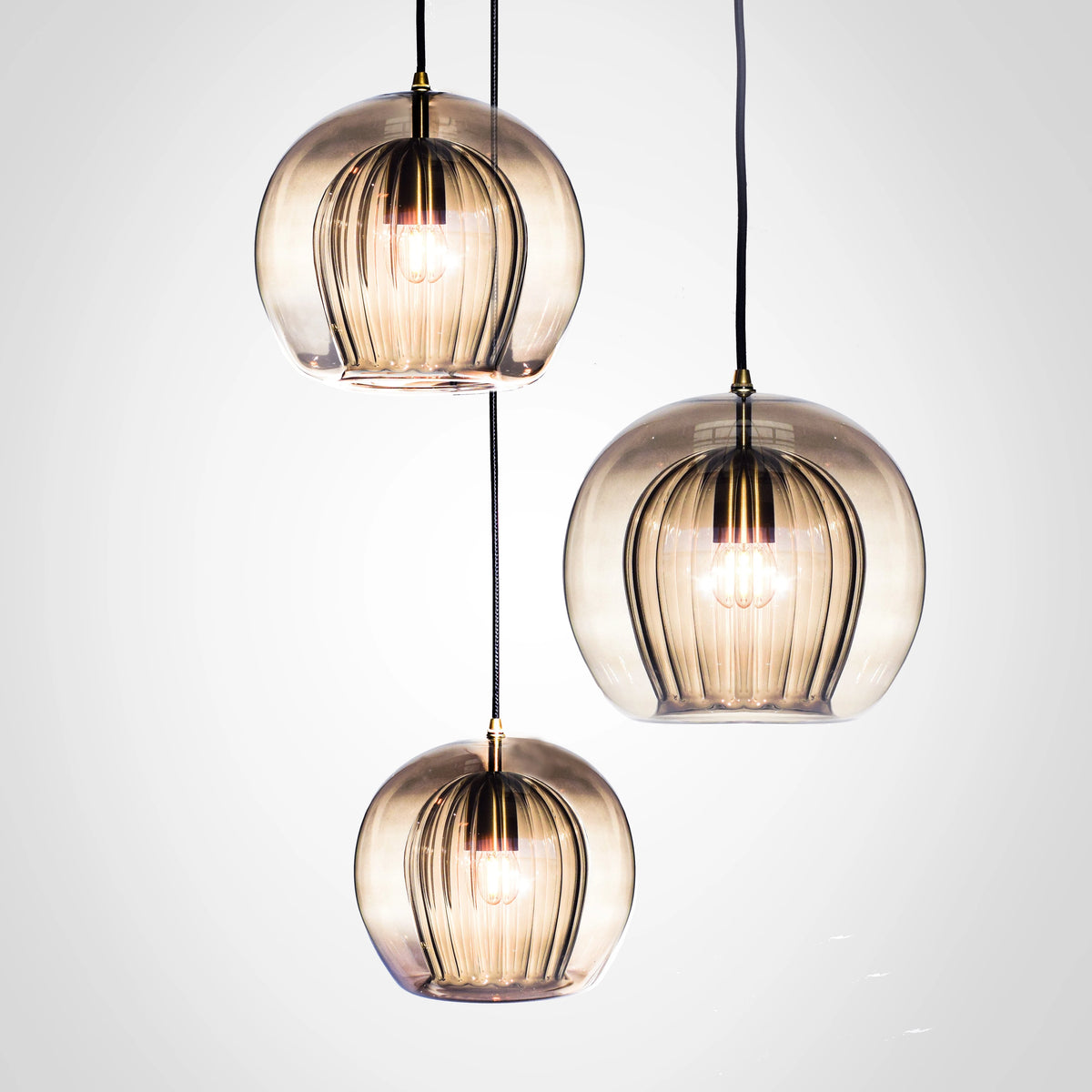 Modern Glass Ball Pendant Light Dimmable for Dining Room