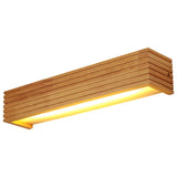 Nordic Solid Wood Wall Light for Bedside, Anti Glare