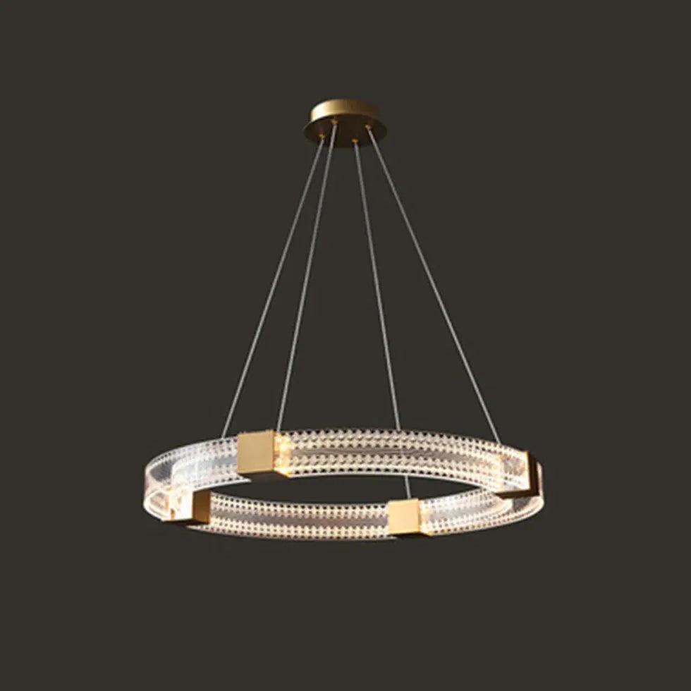 Acrylic Ring Gold LED Pendant Light - Clowas
