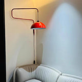 Nordic Creative Red Swing Arm Wall Light for Living Room