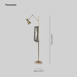 Adjustable Golden with Stand Floor Lamp - Clowas