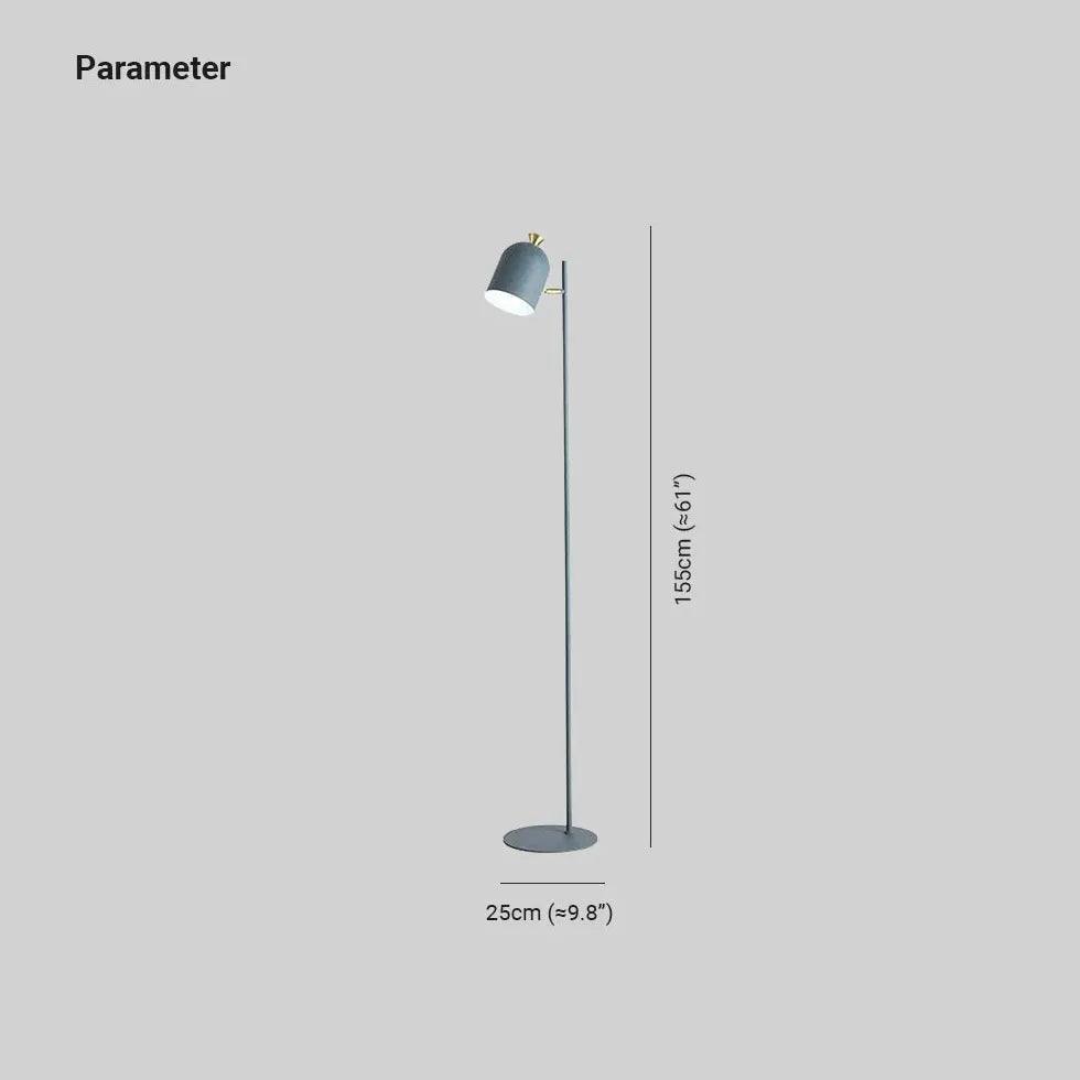 Adjustable Head Straight Rod Minimalist Floor Lamp - Clowas