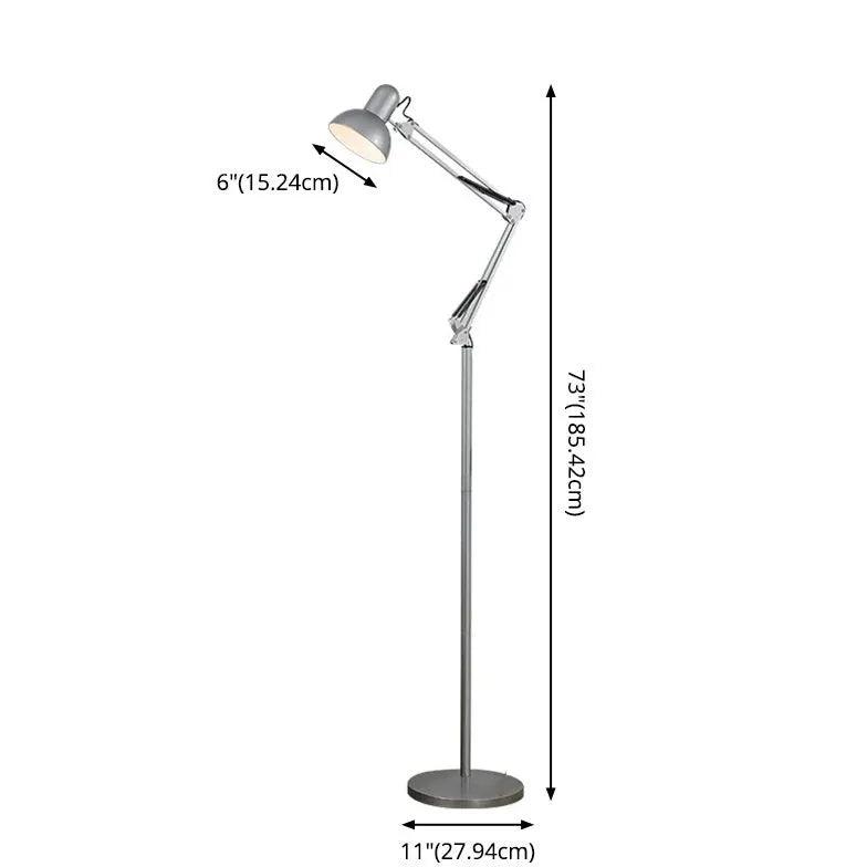 Adjustable Long-Arm Plug-In Reading Floor Lamp - Clowas
