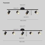 Sliding Cylinders LED Track Light for Living Room