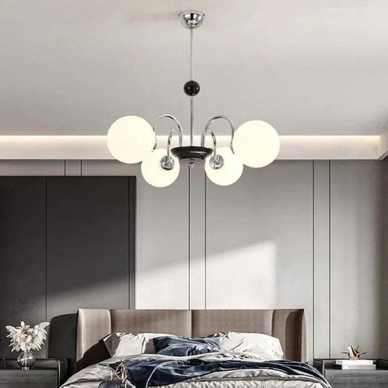 Adjustable White Glass Modern Chandelier - Clowas