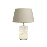 Table Lamp with Snowflake Plaster Double Bulbs