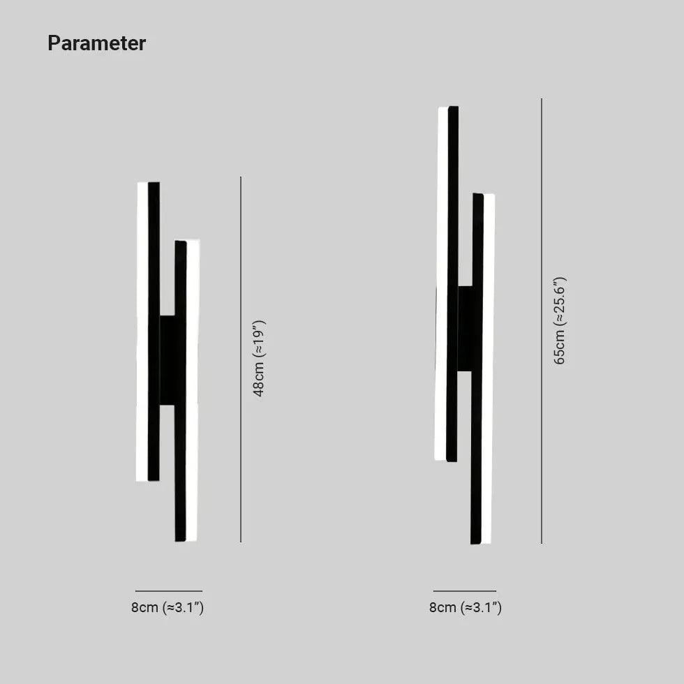 Minimalist Double Linear Dimmable Modern Wall Lights - Clowas