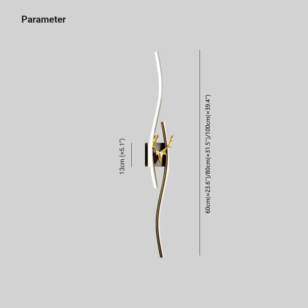 Wave Linear Remote Control Modern Wall Lights - Clowas