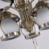 Zipper Switch Vintage Metal Fan Light - Clowas