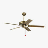 Zipper Style Five-Blade Brass Industrial Ceiling Fan - Clowas