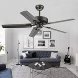 Black Five-Blade Office Industrial Ceiling Fan - Clowas