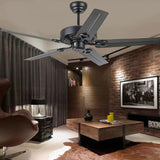 Black Five-Blade Office Industrial Ceiling Fan - Clowas
