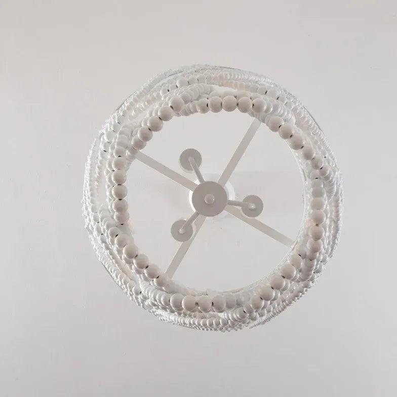 Multi-Layer Beaded Design Wooden Chandelier - Clowas