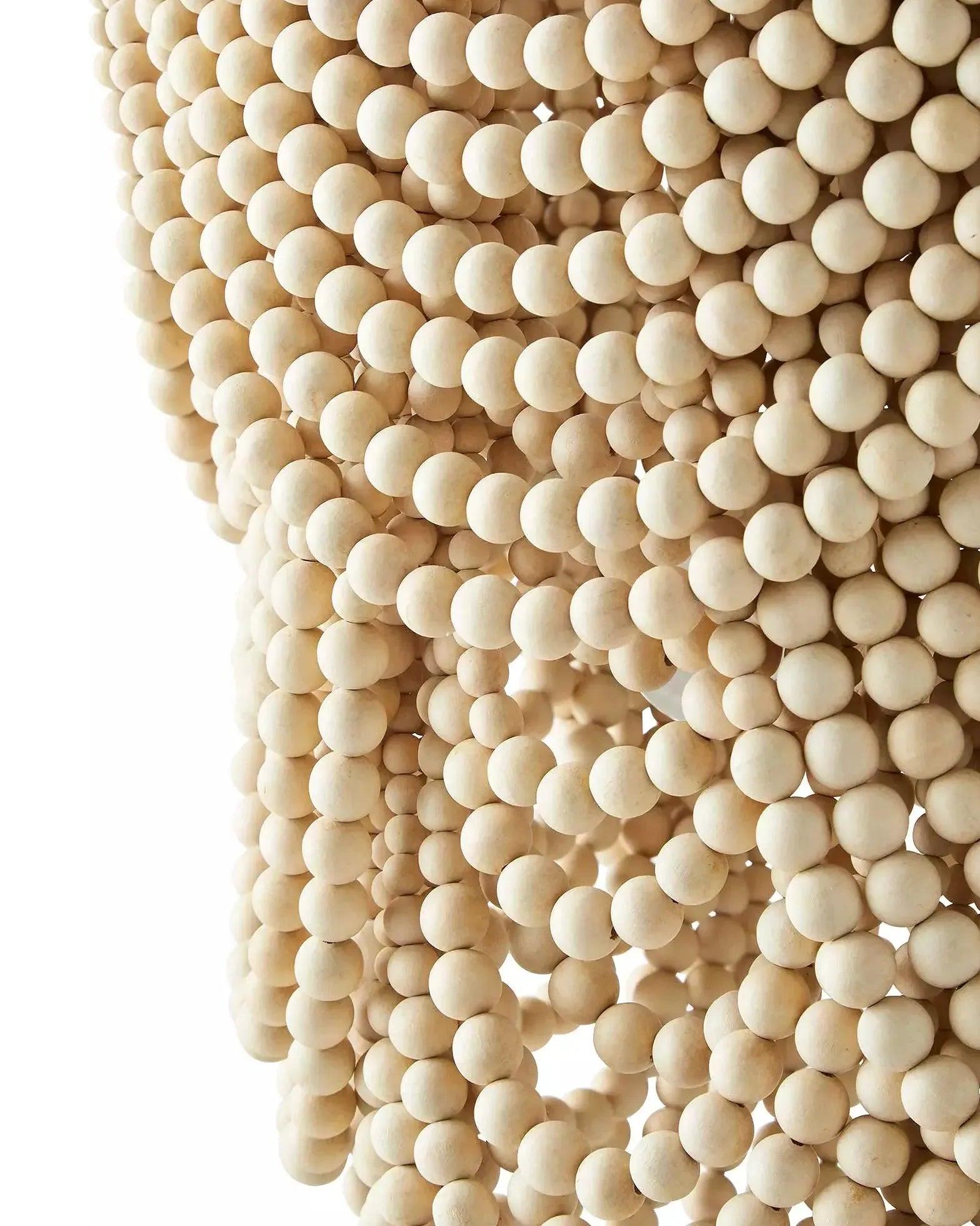 Multi-Layer Beaded Design Wooden Chandelier - Clowas