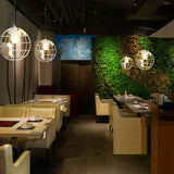 Globe-Shaped Black Frame Dining Room Pendant Light - Clowas