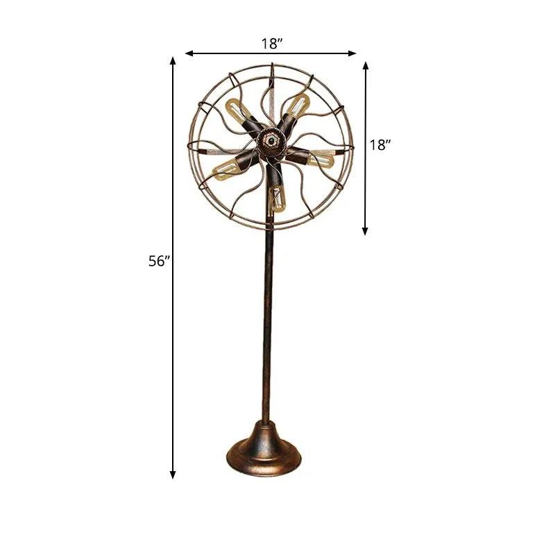 Fan-Shaped Vintage Industrial Style Floor Lamp - Clowas