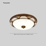 Brass Round Vintage Ceiling Light - Clowas
