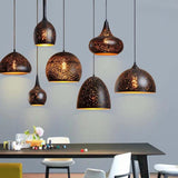 Black Hollow Design Minimalist Dining Room Pendant Light - Clowas