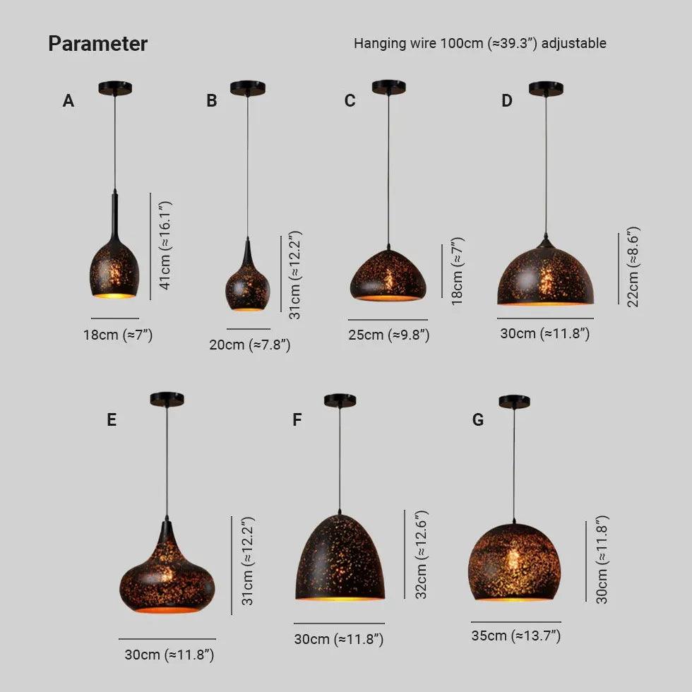 Black Hollow Design Minimalist Dining Room Pendant Light - Clowas