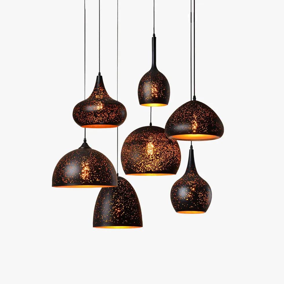Black Hollow Design Minimalist Dining Room Pendant Light - Clowas
