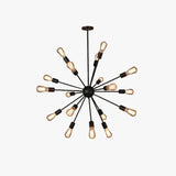Star-Shaped Design Black Metal Industrial Pendant Light - Clowas