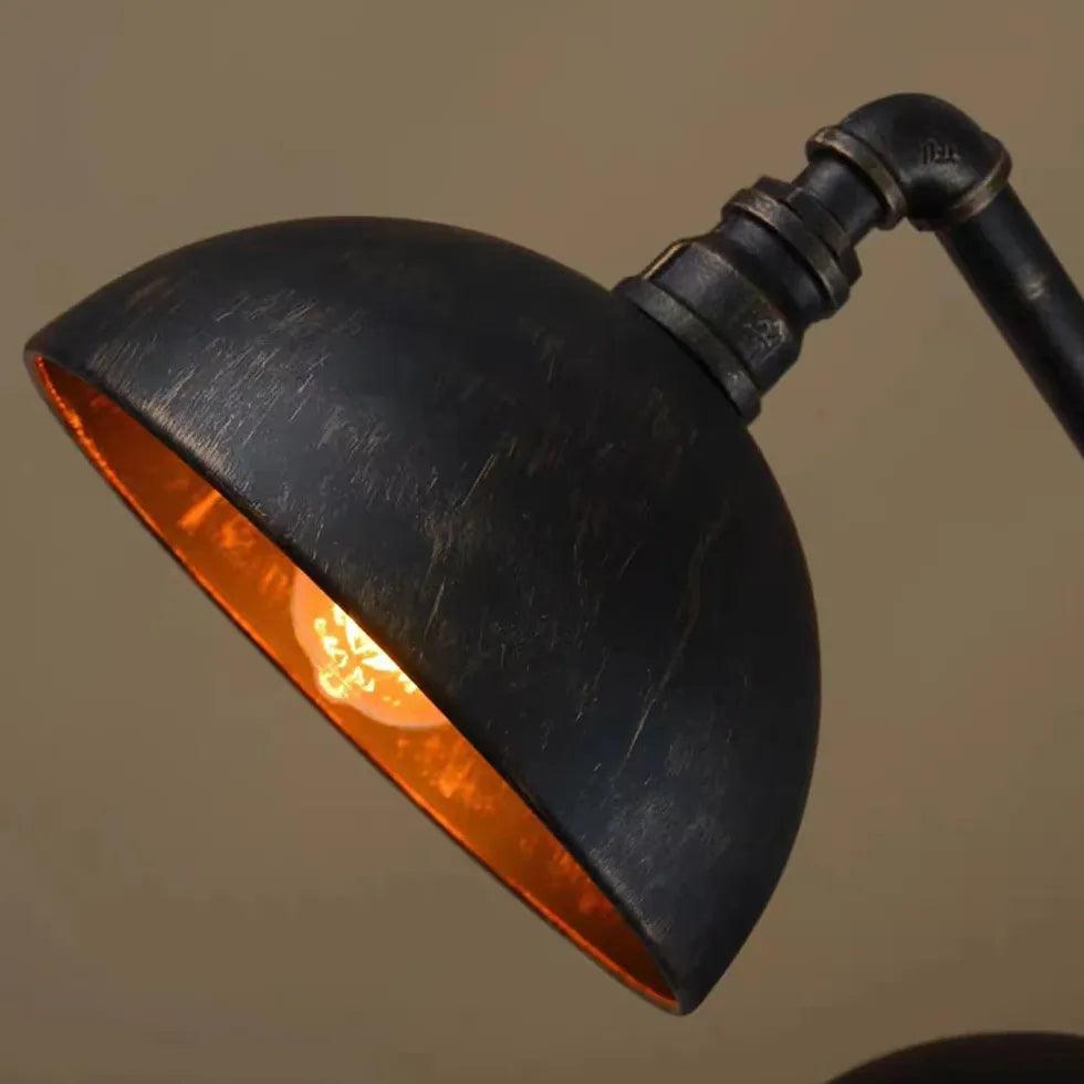 Black Metal Dual-Shade Industrial Pendant Light - Clowas