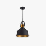 Black Shade with Gold Interior Industrial Pendant Light - Clowas