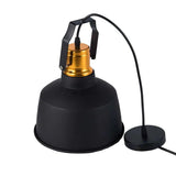 Black Shade with Gold Interior Industrial Pendant Light - Clowas