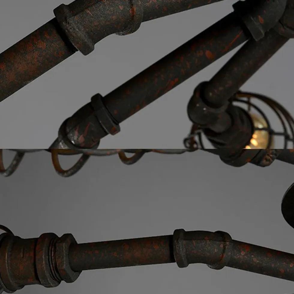 Antique Copper Metal Grid Industrial Ceiling Light - Clowas