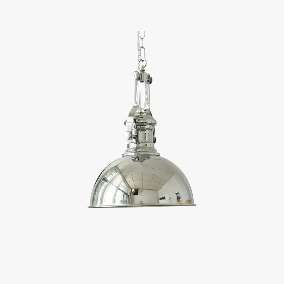 Chrome Dome Industrial Vintage Style Pendant Light - Clowas