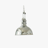 Chrome Dome Industrial Vintage Style Pendant Light - Clowas