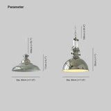 Chrome Dome Industrial Vintage Style Pendant Light - Clowas