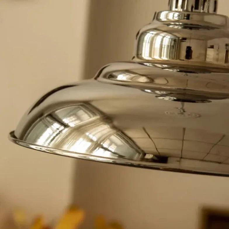 Chrome Dome Industrial Vintage Style Pendant Light - Clowas
