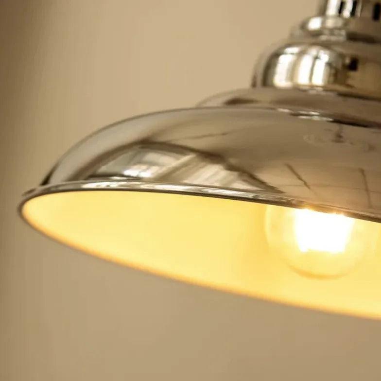 Chrome Dome Industrial Vintage Style Pendant Light - Clowas