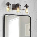 Black Bathroom Wall Light Industrial - Clowas