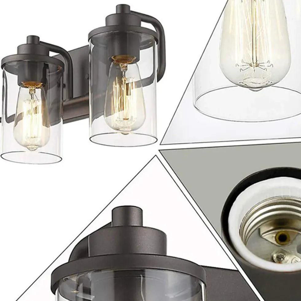 Black Bathroom Wall Light Industrial - Clowas