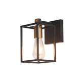Lantern Black Industrial Bathroom Wall Lights - Clowas