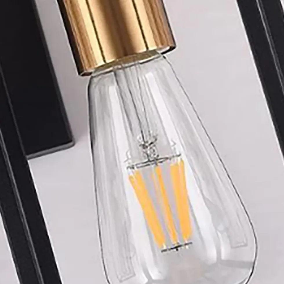 Lantern Black Industrial Bathroom Wall Lights - Clowas