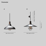 Silver Metal Industrial Kitchen Pendant Light - Clowas