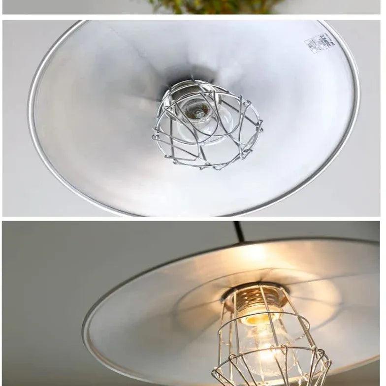 Silver Metal Industrial Kitchen Pendant Light - Clowas
