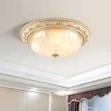 Round Pattern Design Vintage Glass Ceiling Light - Clowas