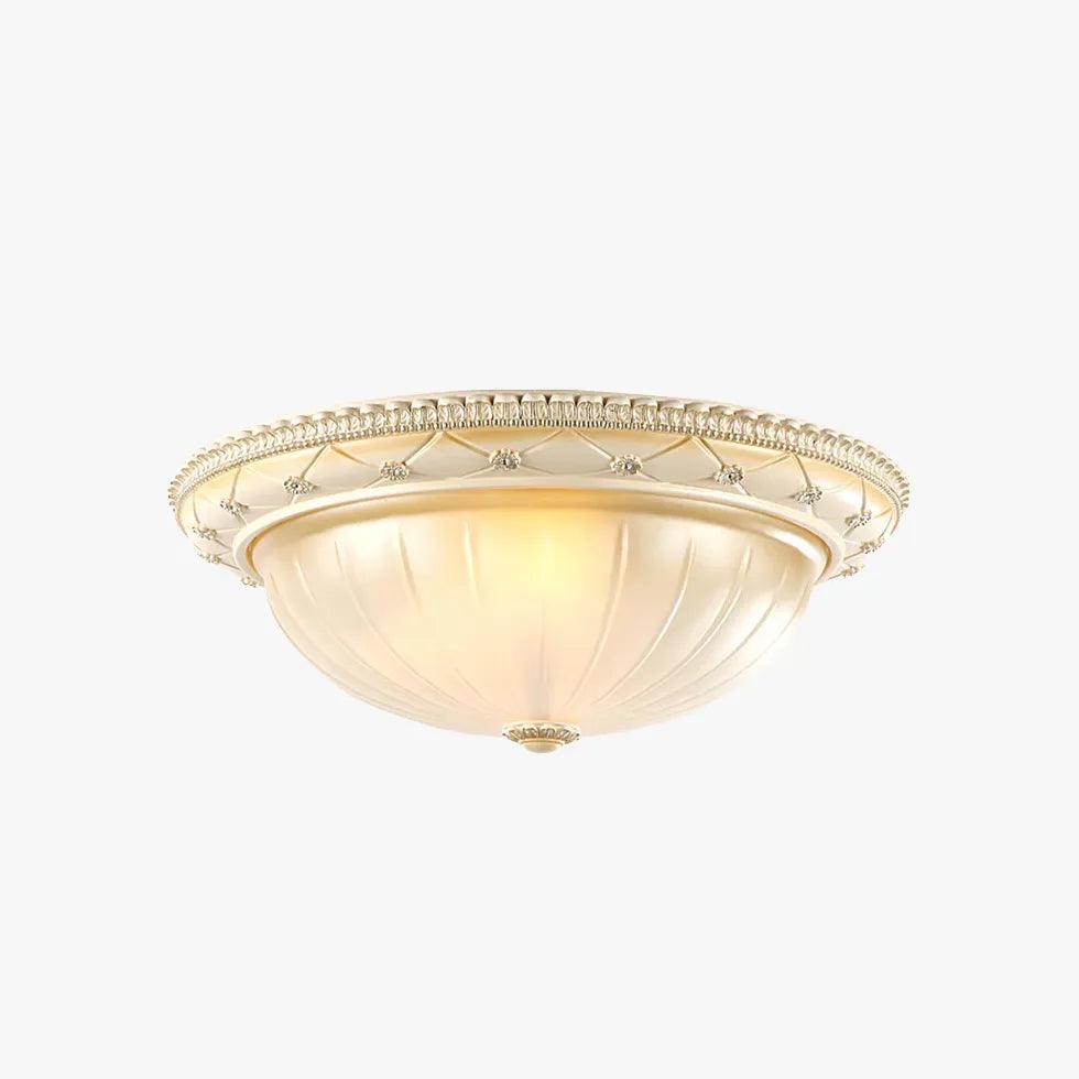 Round Pattern Design Vintage Glass Ceiling Light - Clowas