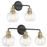 Glass Lampshade Vintage Bathroom Wall Lights - Clowas