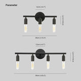Light Bulb Black Industrial Bathroom Wall Lights - Clowas