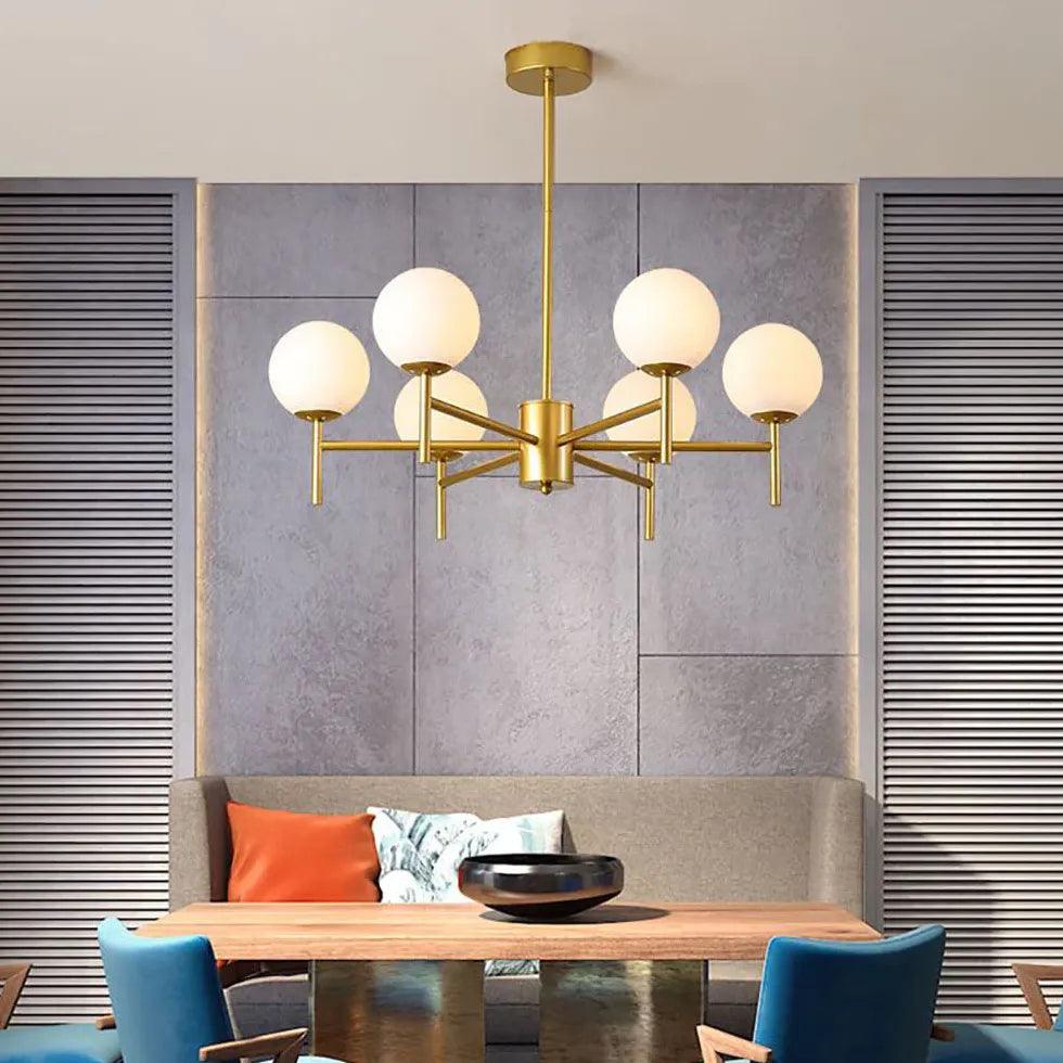 Multi-Light Spherical Glass Modern Chandelier - Clowas