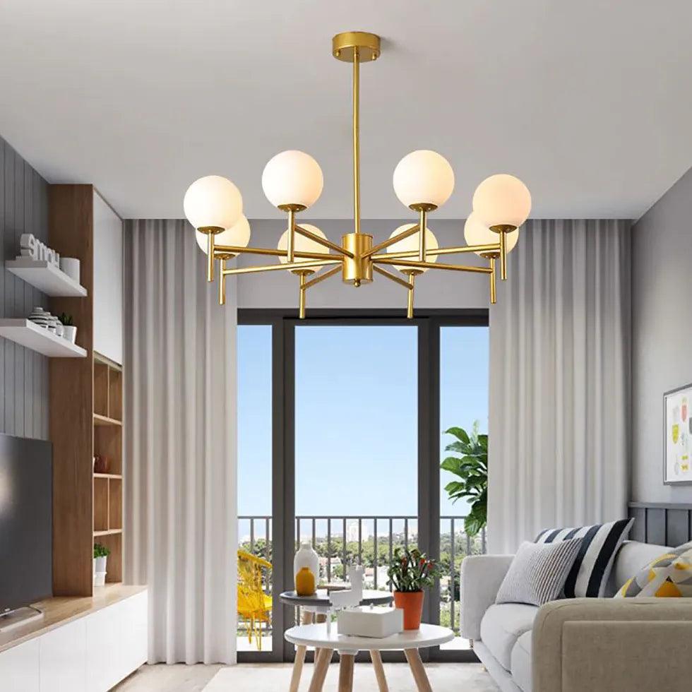 Multi-Light Spherical Glass Modern Chandelier - Clowas