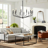 Black Metal Modern LED Chandelier - Clowas