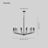 Black Metal Modern LED Chandelier - Clowas